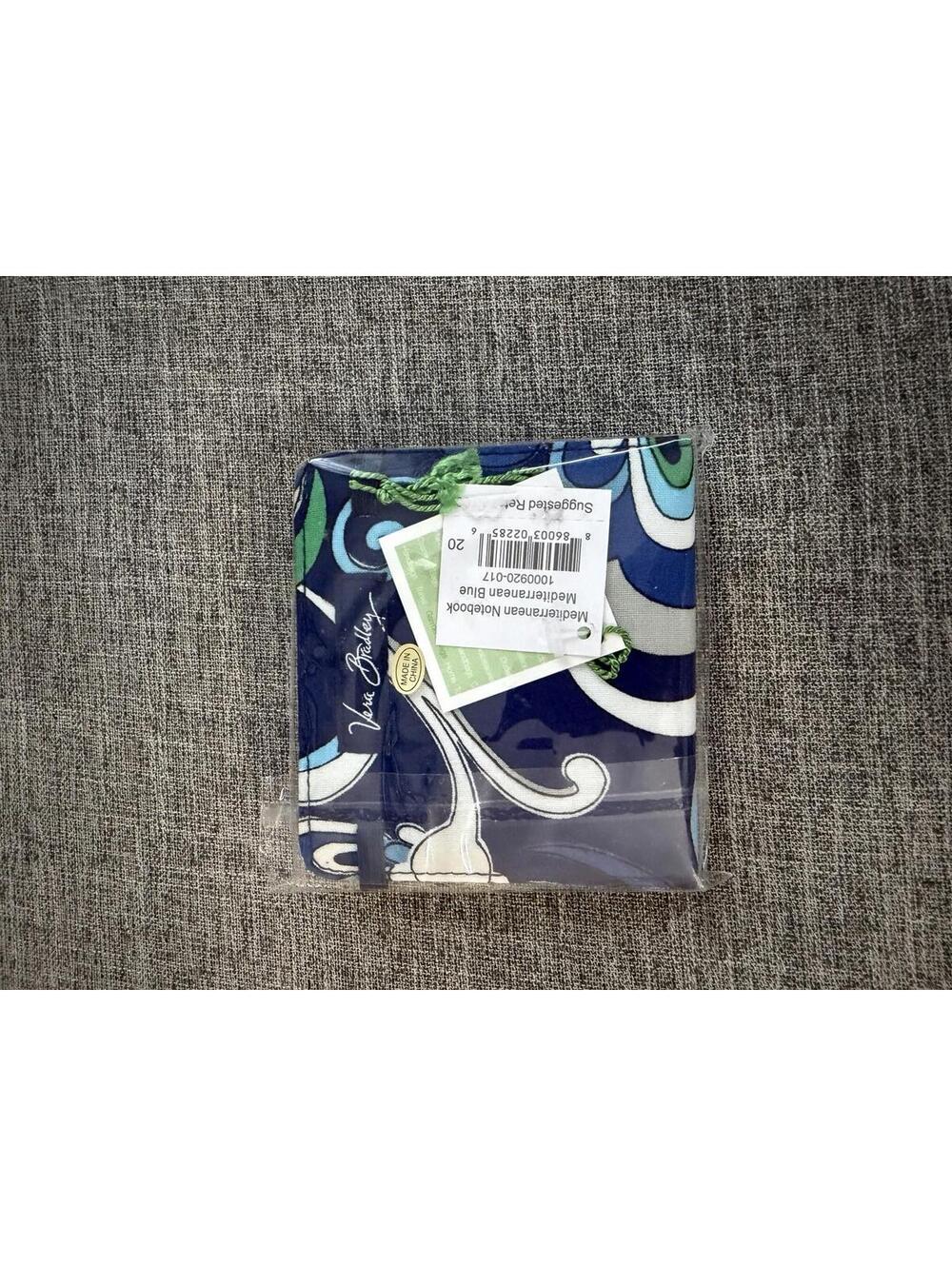 Vera Bradley Small Notebook In Mediterranean Blue New Sealed 4” x 4”
